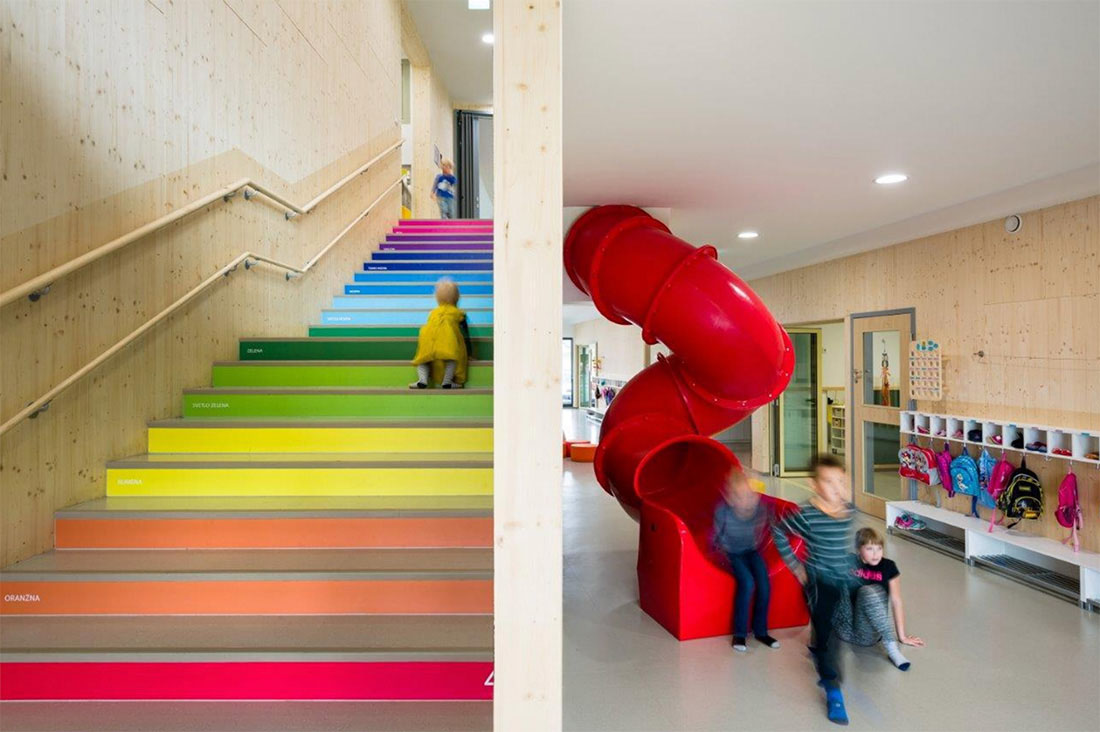 Image of a unique design for a school interior