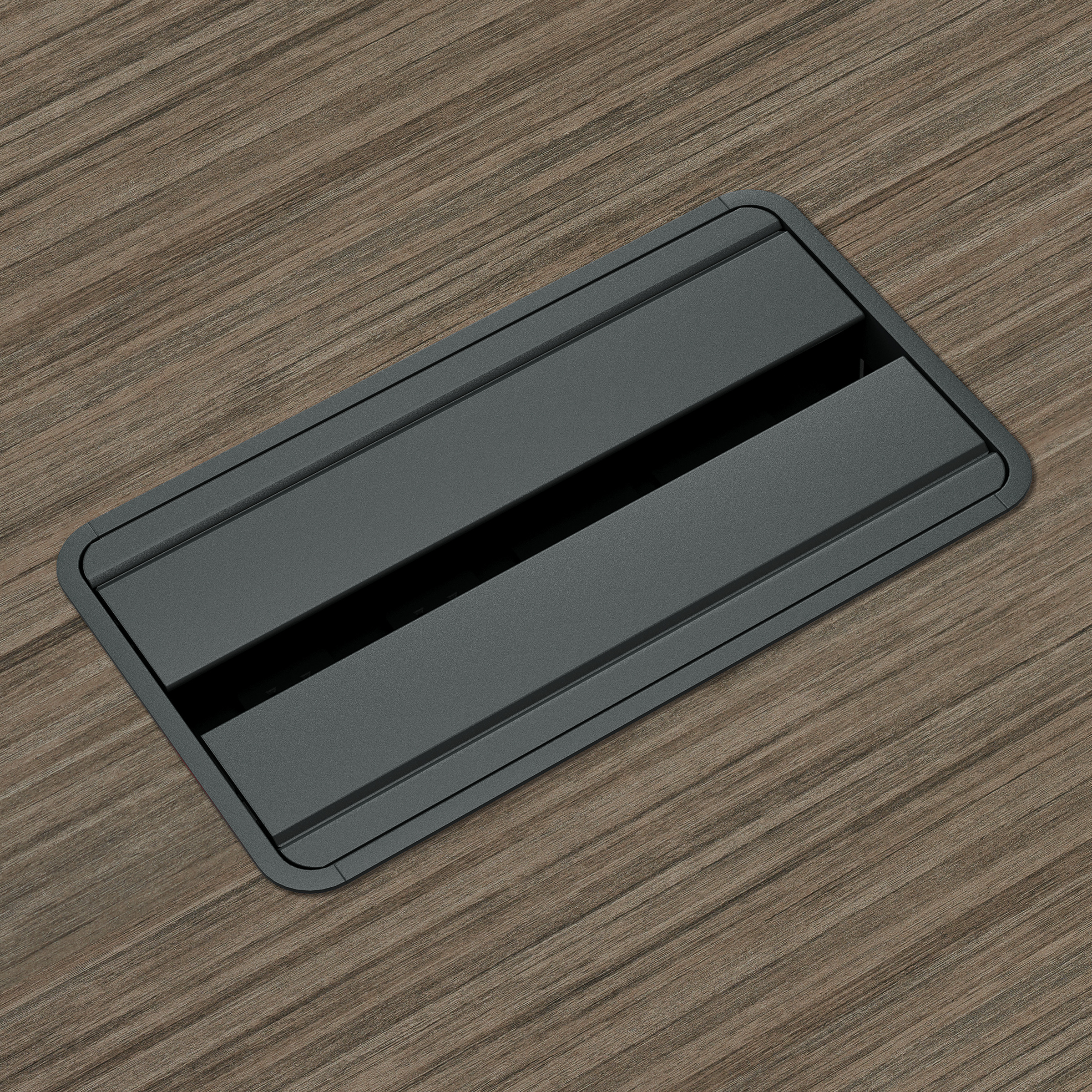 Double Sided Recessed Power Block, Black Model Thumbnail
