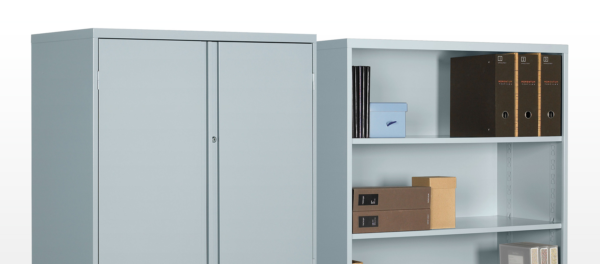 Image of metal office storage cabinets