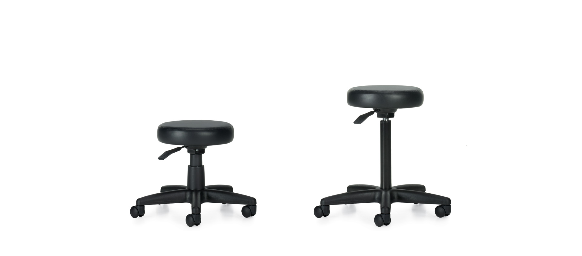 Global File Buddy Pneumatic Swivel Task Stool Black SeatBlack