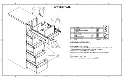 Classeur vertical à cinq tiroirs Sheet Cover