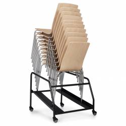 Unupholstered Side Chairs Stack Ten High on Dolly Feature Thumbnail