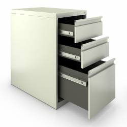 Caisson à deux tiroirs simples et un tiroir classeur – ouvert Feature Thumbnail