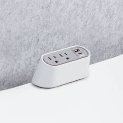 Slim Desktop Power Module with 2 Power Receptacles, USB-A & USB-C Feature Thumbnail