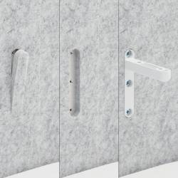 Les supports pour les tablettes et les surfaces de travail se fixent solidement à la structure interne en aluminium Feature Thumbnail