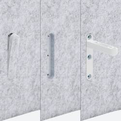 Shelf and Worksurface Brackets Attach Securely to Internal Aluminum Frame Feature Thumbnail