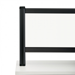 Raised Clear Glazed Panel, Black Image Thumbnail