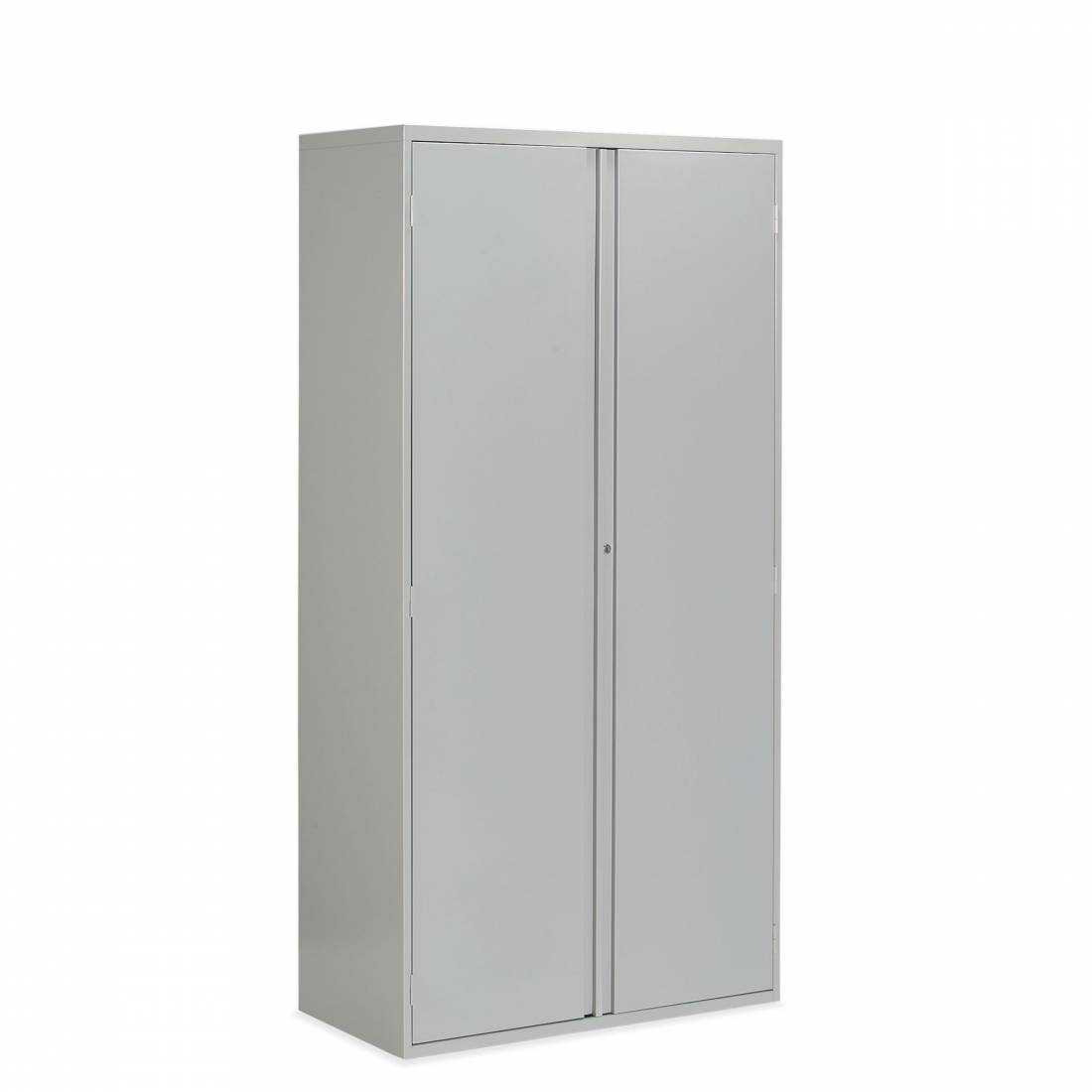 Two Door Storage Cabinet - One Fixed Shelf, Three Adjustable Shelves, Looped Full Pull