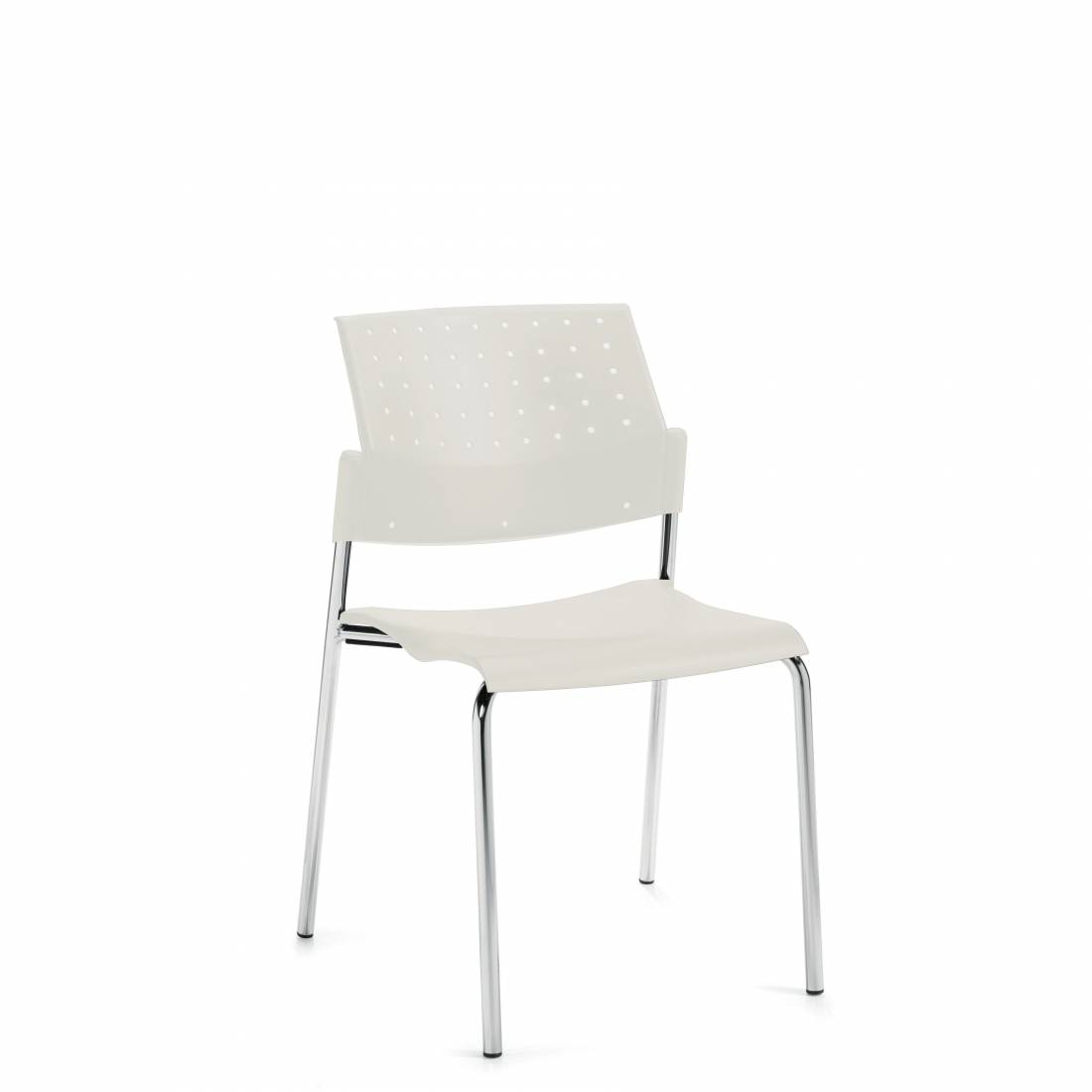 Armless Stacking Chair, Polypropylene Seat & Back