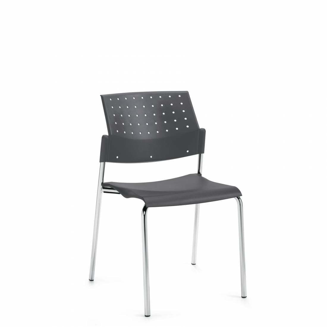 Armless Stacking Chair, Polypropylene Seat & Back