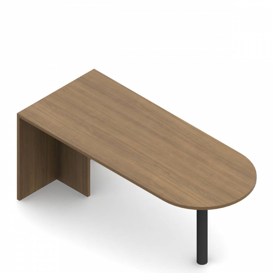 Îlot en « D », panneau pleine profondeur et montant (piétement en « T »), 66 po L x 29,69 po 