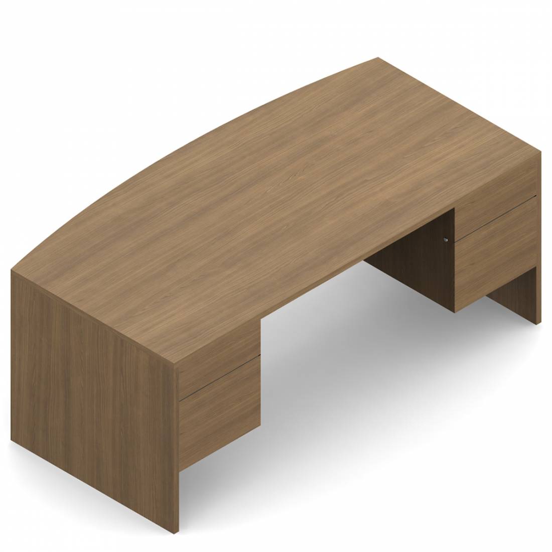 Double Pedestal Bow Top Desk, 72