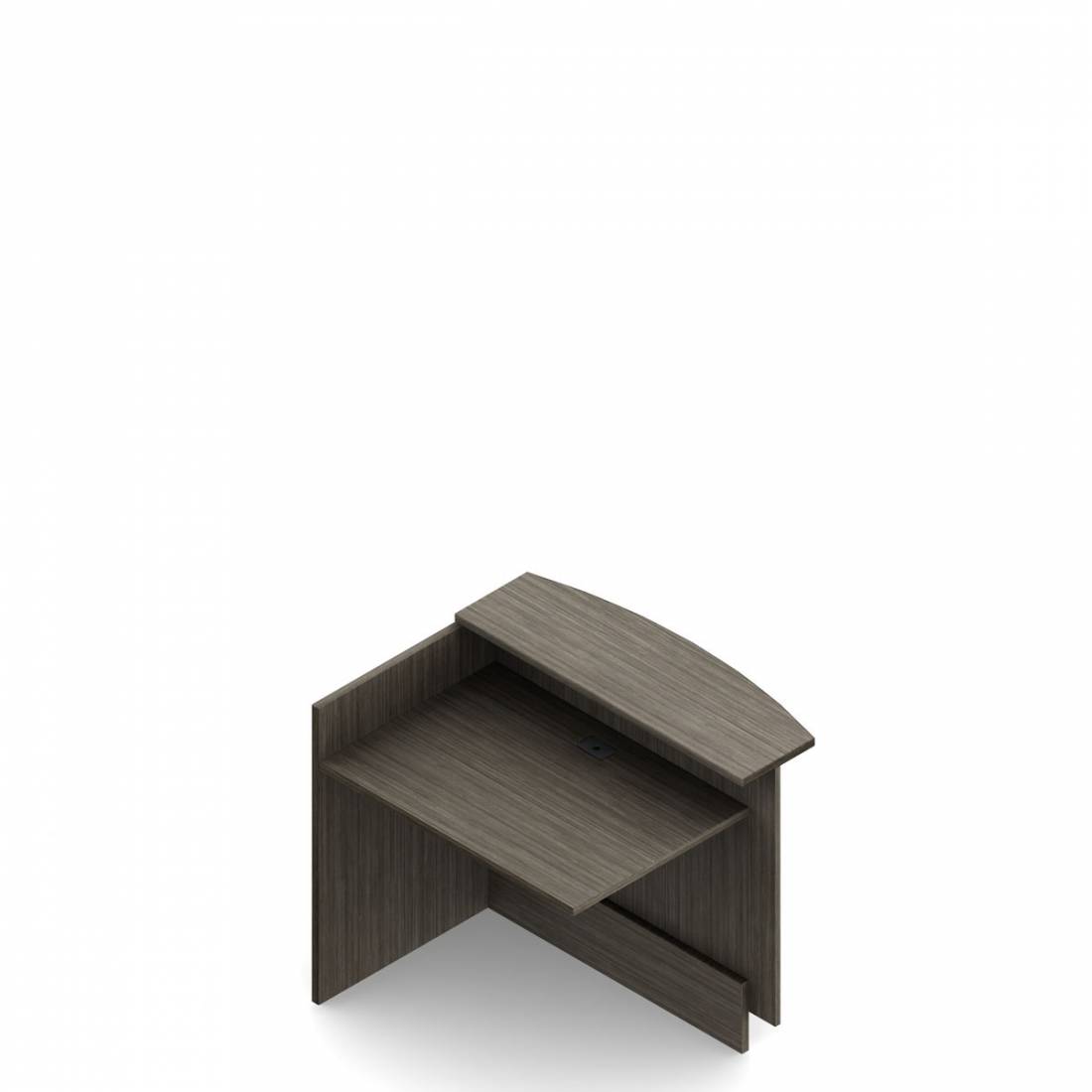 Retour transactionnel à devant arqué, 45,7 po L x 32,7 po P - gauche