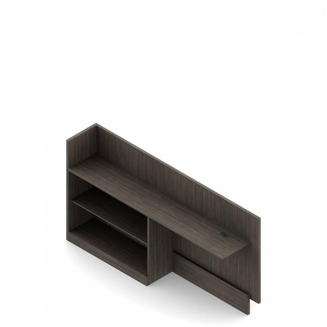 Retour pour bureau d'accueil de bibliothèque, 75,7 po L x 13,7 po P - gauche