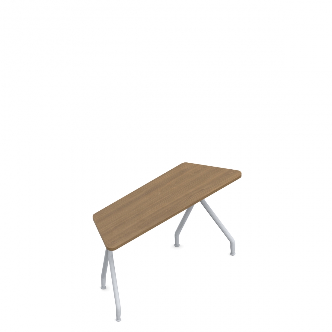 Table trapézoïdale, pieds araignée, 60 po L x 20 po P