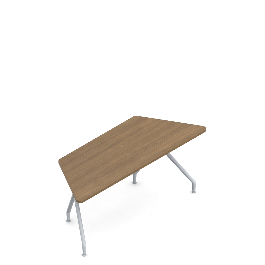 Table trapézoïdale, pieds araignée, 72 po L x 30 po P