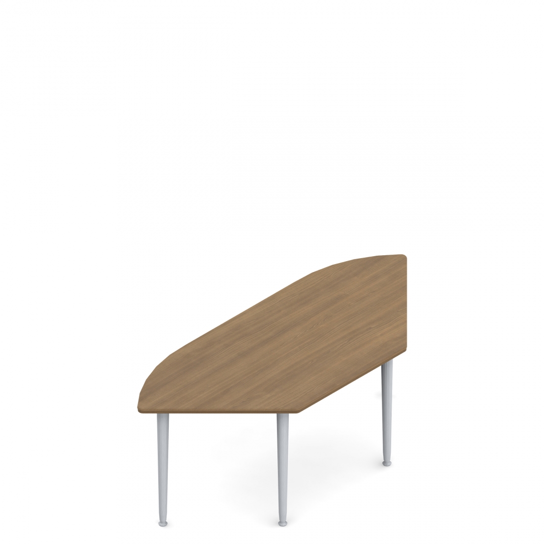 Table en pointe, pieds fuselés, 70 po L x 36 po P