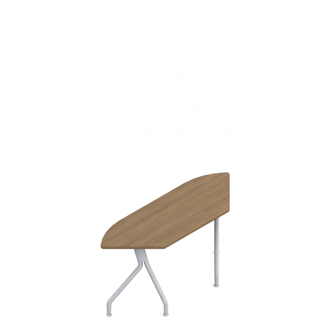 Table en pointe, pieds araignée, 63 po L x 24 po P