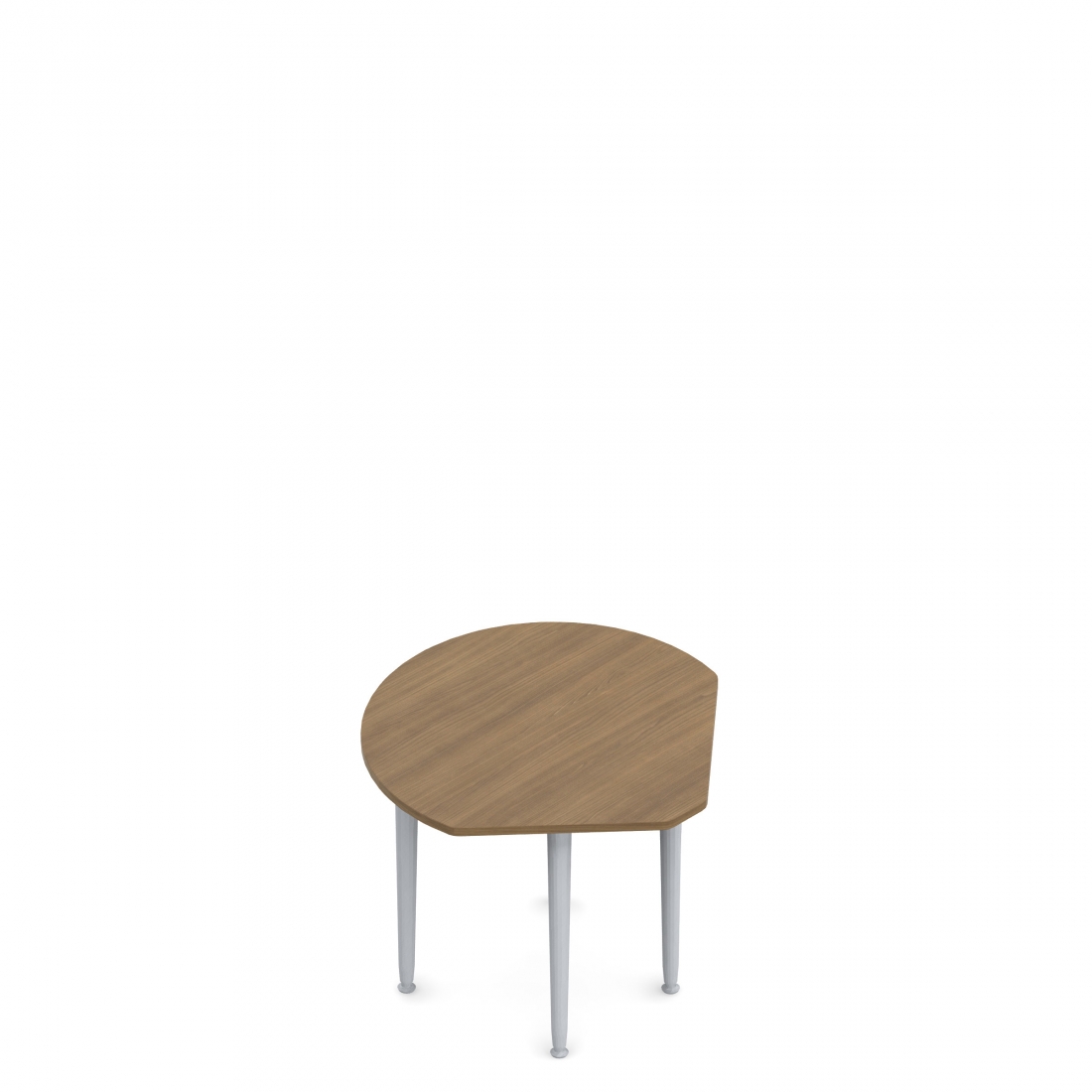 Table en forme de goutte à 90º, 36 po L x 20 po P