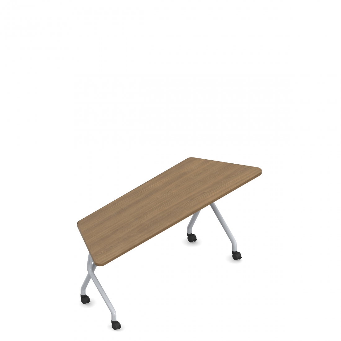 Table trapézoïdale rabattable, pieds araignée, 72 po L x 24 po P