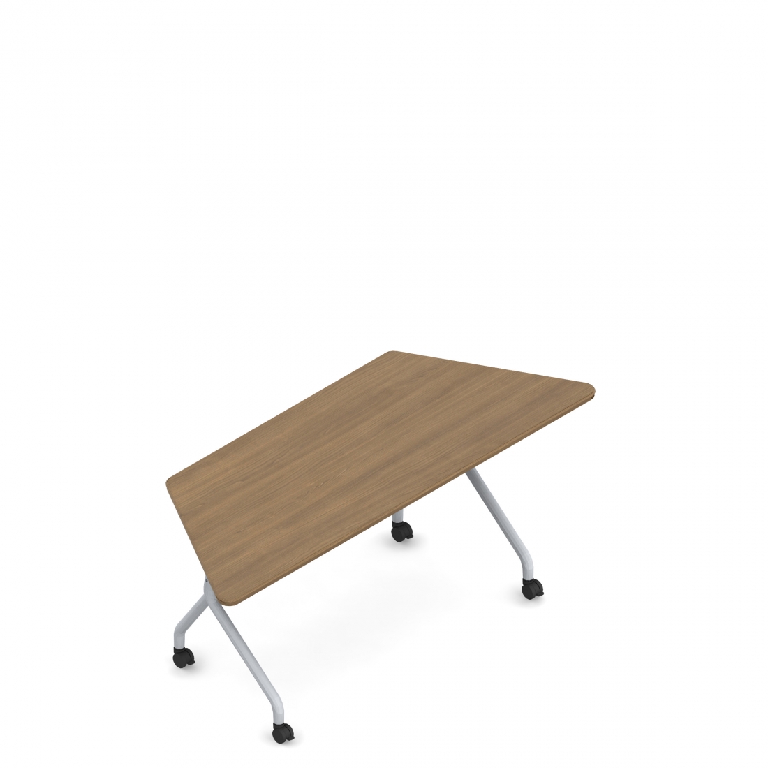 Table trapézoïdale rabattable, pieds araignée, 72 po L x 30 po P