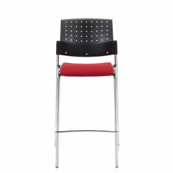 Sonic - classroom chairs - classroom seating - Armless Bar Stool, Upholstered Seat & Polypropylene Back