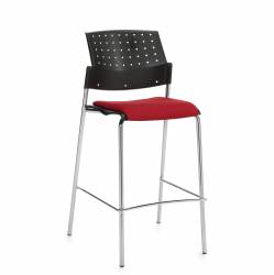 Sonic - classroom chairs - classroom seating - Armless Bar Stool, Upholstered Seat & Polypropylene Back