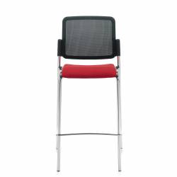 Tabouret de bar sans accoudoirs avec assise rembourrée et dossier en tissu maillé Sonic – Siège pour salle de formation – Sièges pour salle de formation – Tabouret de bar sans accoudoirs avec assise rembourrée et dossier en tissu maillé