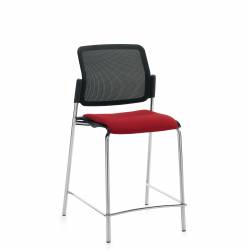 Sonic - classroom chairs - classroom seating - Armless Counter Stool, Upholstered Seat & Mesh Back