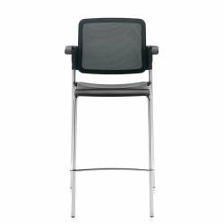 Sonic - classroom chairs - classroom seating - Bar Stool with Arms, Polypropylene Seat & Mesh Back