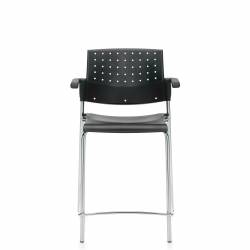 Sonic - classroom chairs - classroom seating - Counter Stool with Arms, Polypropylene Seat & Back