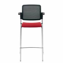 Sonic - classroom chairs - classroom seating - Bar Stool with Arms, Upholstered Seat & Mesh Back