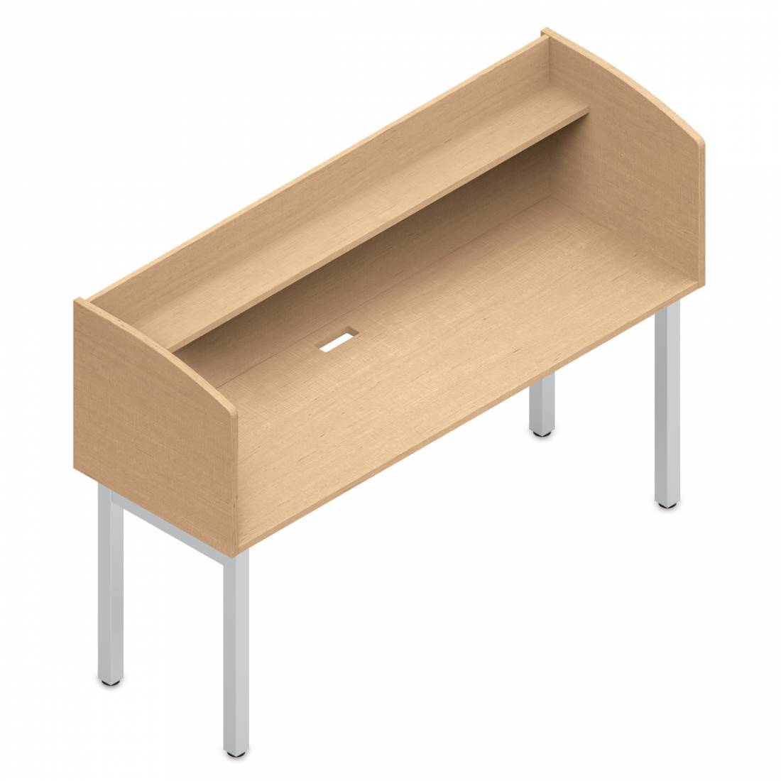 Freestanding/Starter Study Carrel, Shelf, 60