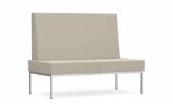 42” High Back Two Seat Sofa, Armless Model Thumbnail