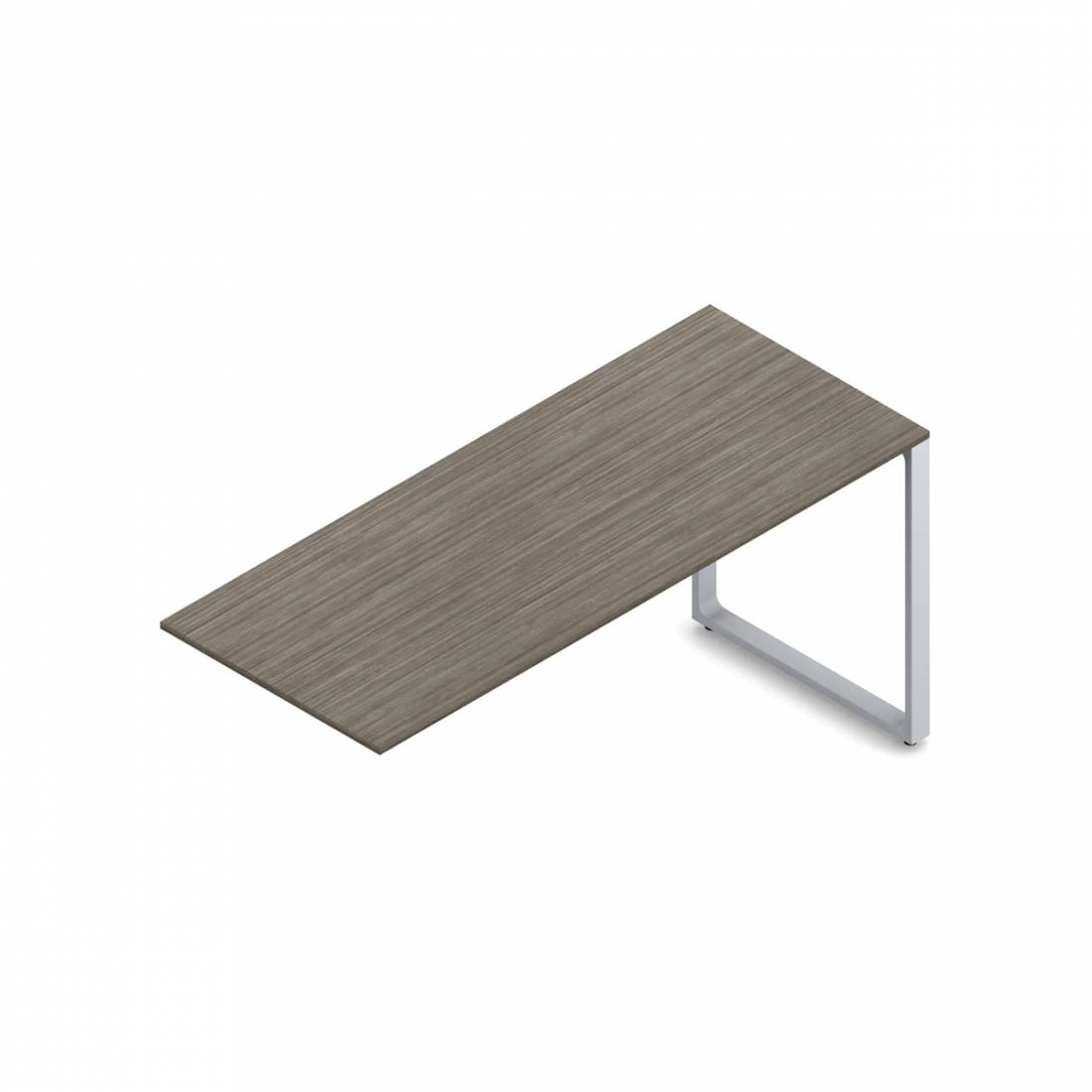 Retour sur piétement métallique, 60 po L x 24 po P - droite