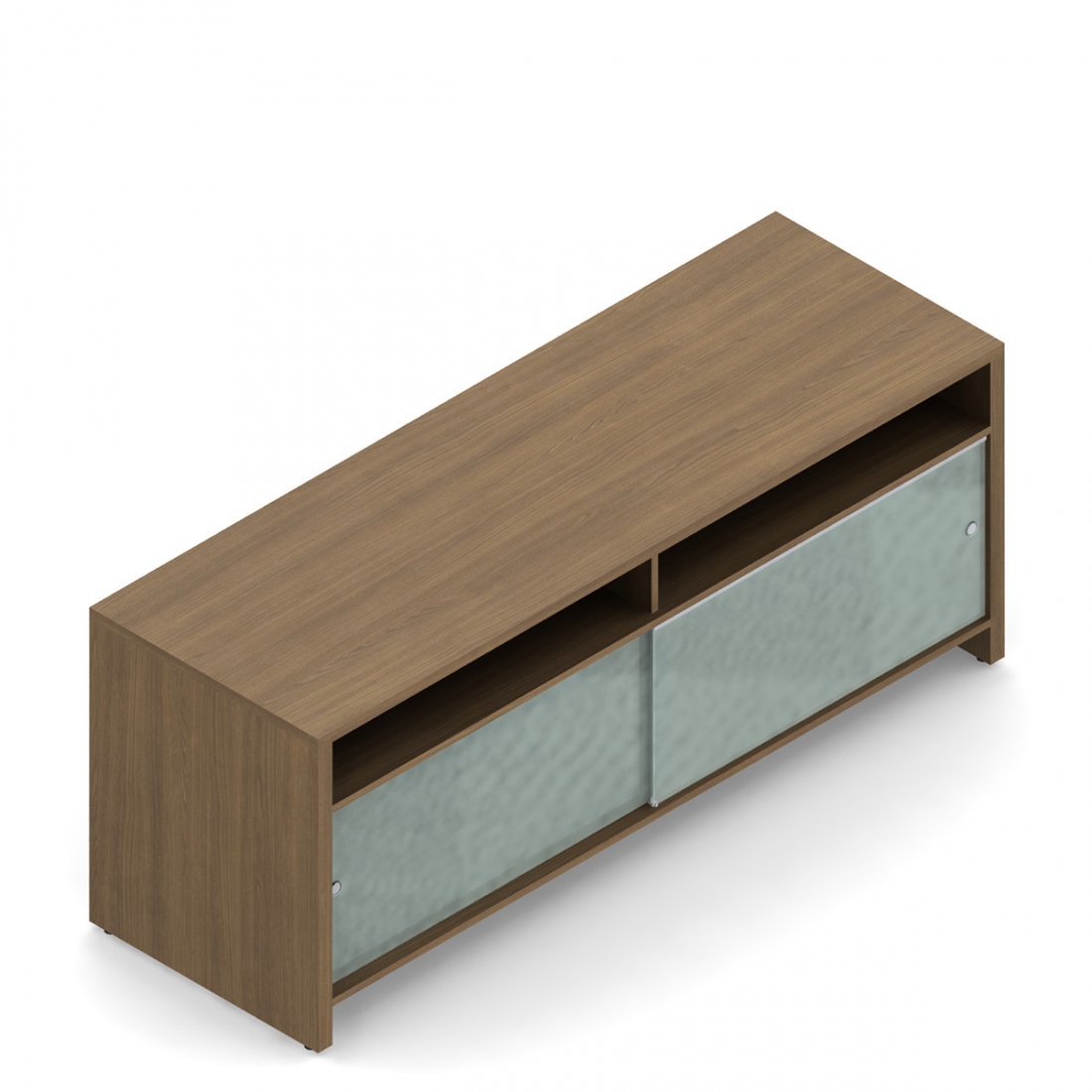 Bahut de 29 po H, portes vitrées coulissantes, 72 po L x 24 po P