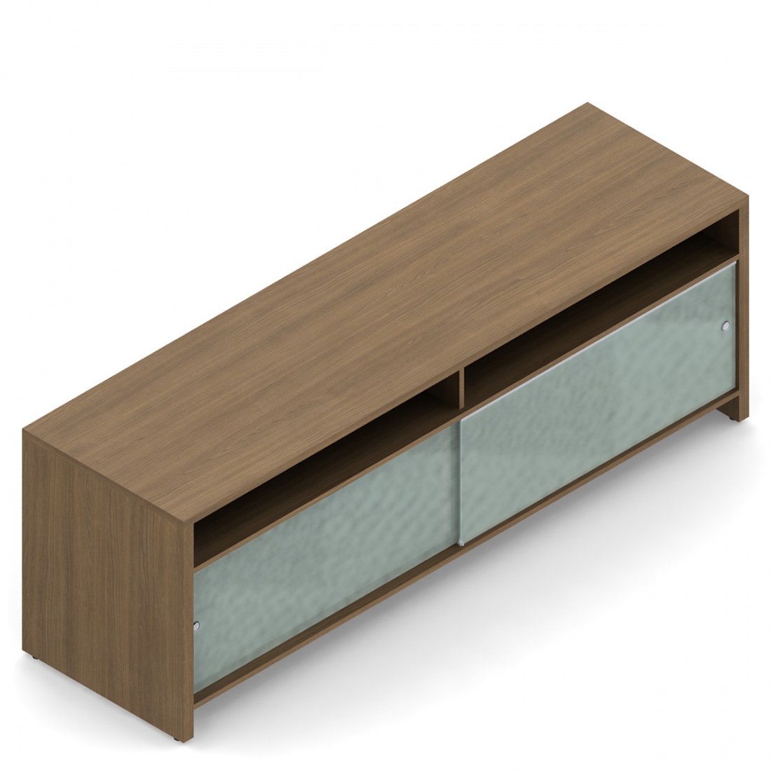 Bahut de 29 po H, portes vitrées coulissantes, 84 po L x 24 po P