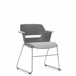 Armchair, Upholstered Seat & Polypropylene Back Model Thumbnail