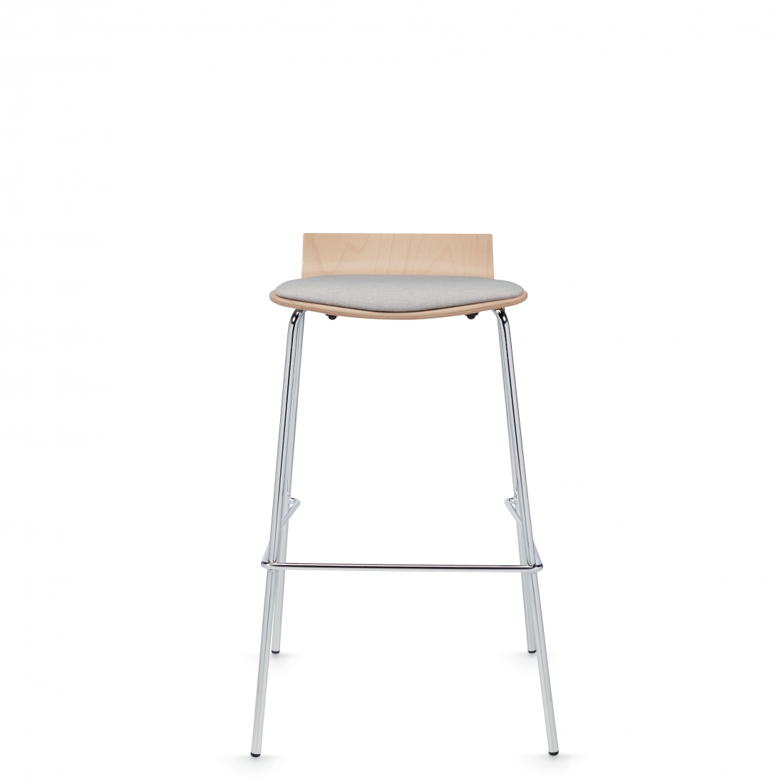 Low Back Bar Stool, Upholstered Seat