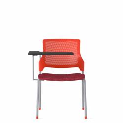 Stream – Siège fonctionnel avec tissu maillé – Siège fonctionnel – Siège ergonomique – Siège de bureau avec tissu maillé – Siège fonctionnel ergonomique – Siège sans accoudoirs avec tablette, assise rembourrée et dossier en polypropylène
