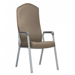 Curved High Fixed Back Armchair, 20