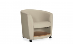 Lounge Chair with Book Shelf, Casters Model Thumbnail