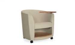 Lounge Chair with Left Tablet & Book Shelf, Casters Model Thumbnail