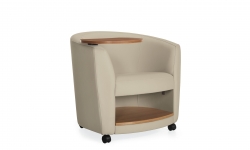 Lounge Chair with Right Tablet & Book Shelf, Casters Model Thumbnail