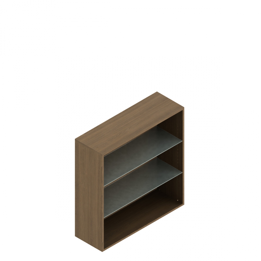 Étagère de bureau de 37 po H - hauteur trois tiroirs avec tablette en verre, 36 po L x 12 po P