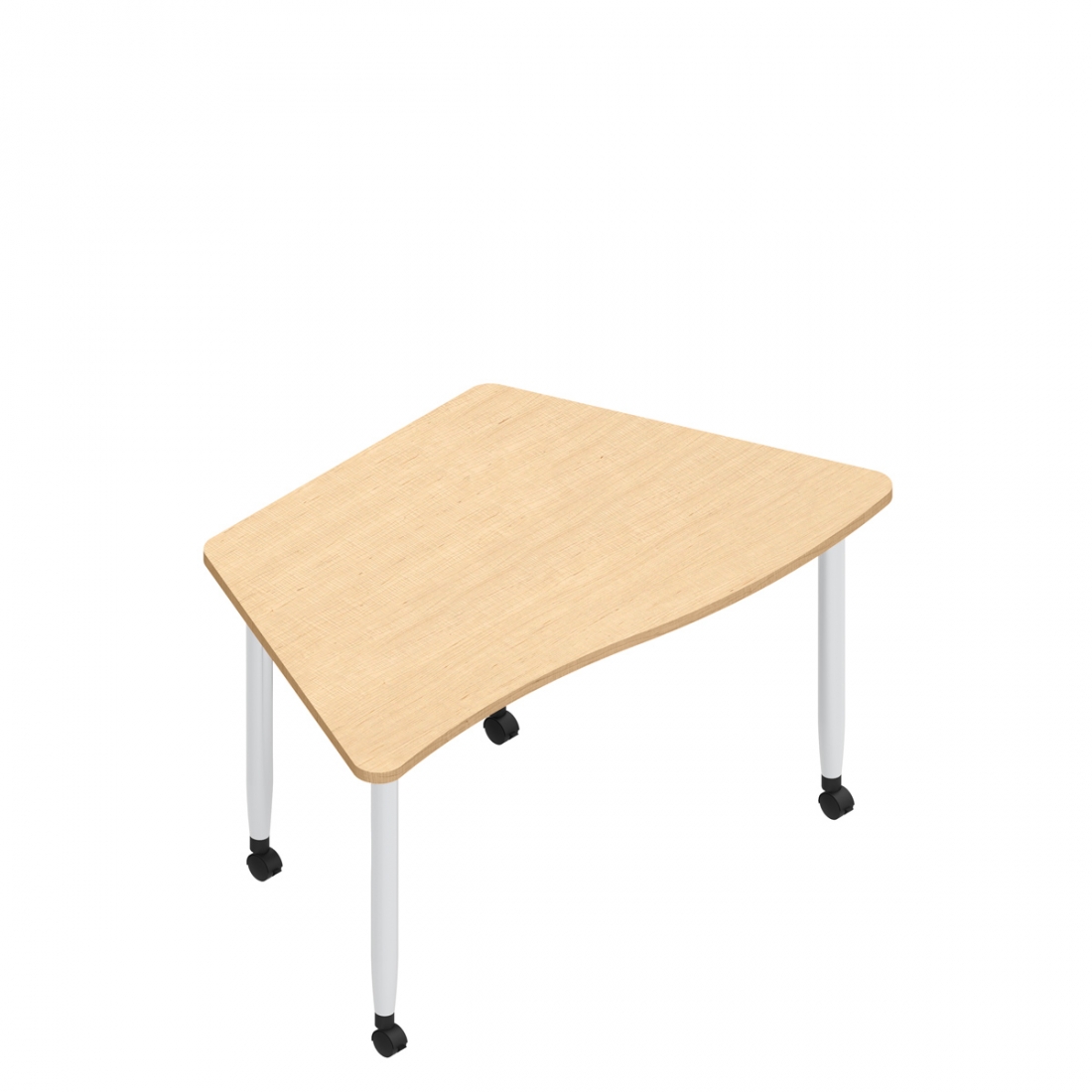 Curved Half Hex Activity Table, Casters
