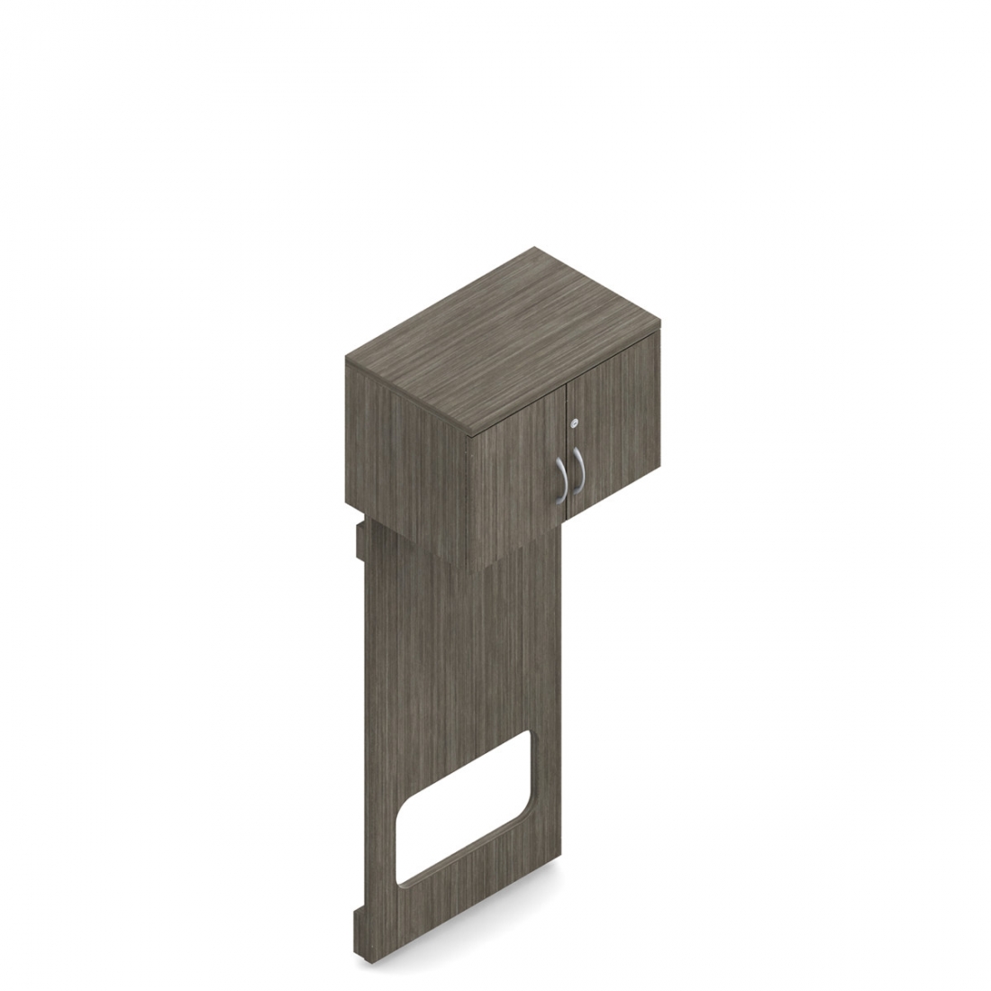 Mur-panneau de 66 po H, rangement fermé, découpe pour accès aux installations électriques, 30 po L x 16 po P