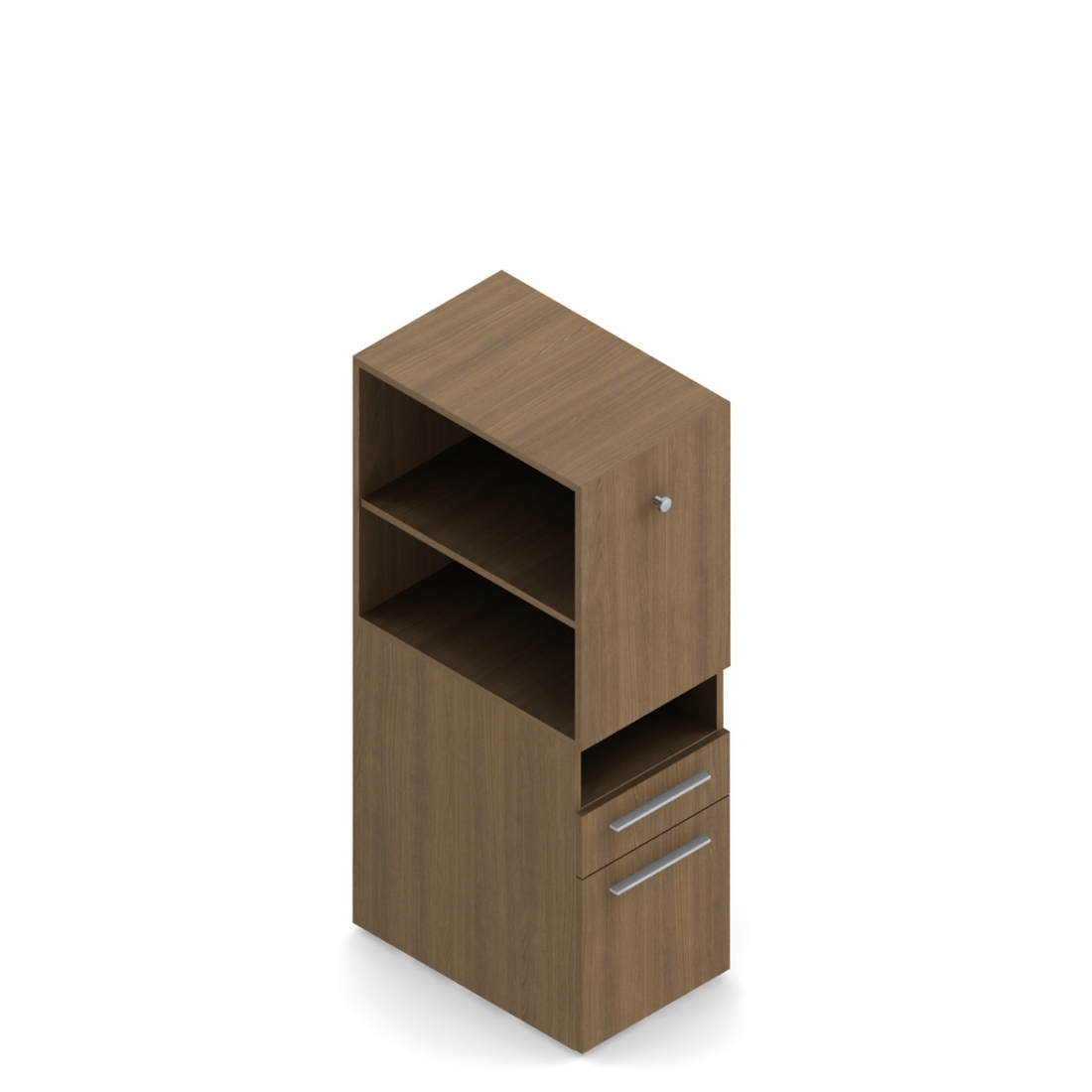 Armoire de rangement de 52 po H, bibliothèque de 29 po H - tablette, tiroir simple et tiroir classeur, droite
