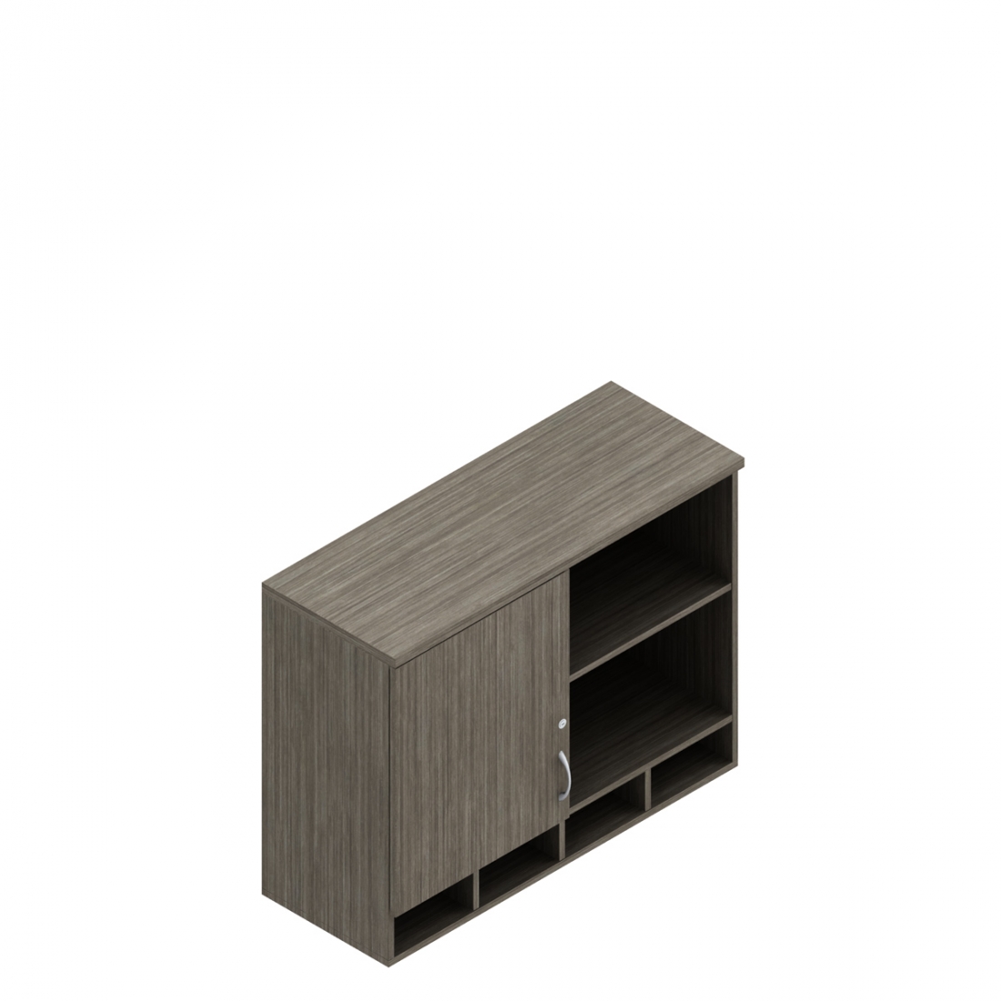 Rangement surélevé de 33 po H, pigeonnier et porte à gauche, 42 po L x 16 po