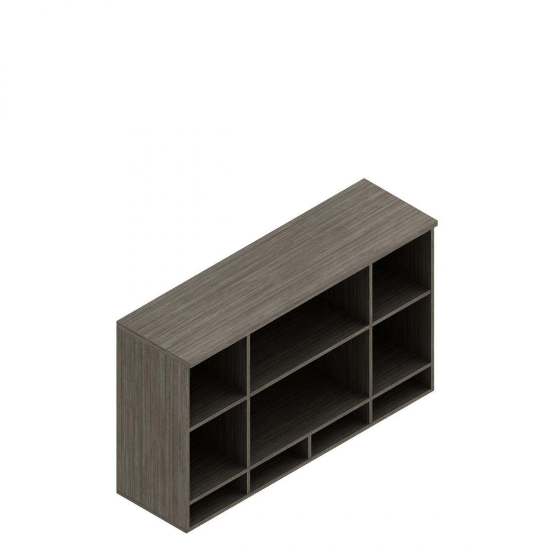 Rangement surélevé ouvert de 33 po H, tablette fixe et deux cloisonnettes, pigeonnier, 60 po L x 16 po P